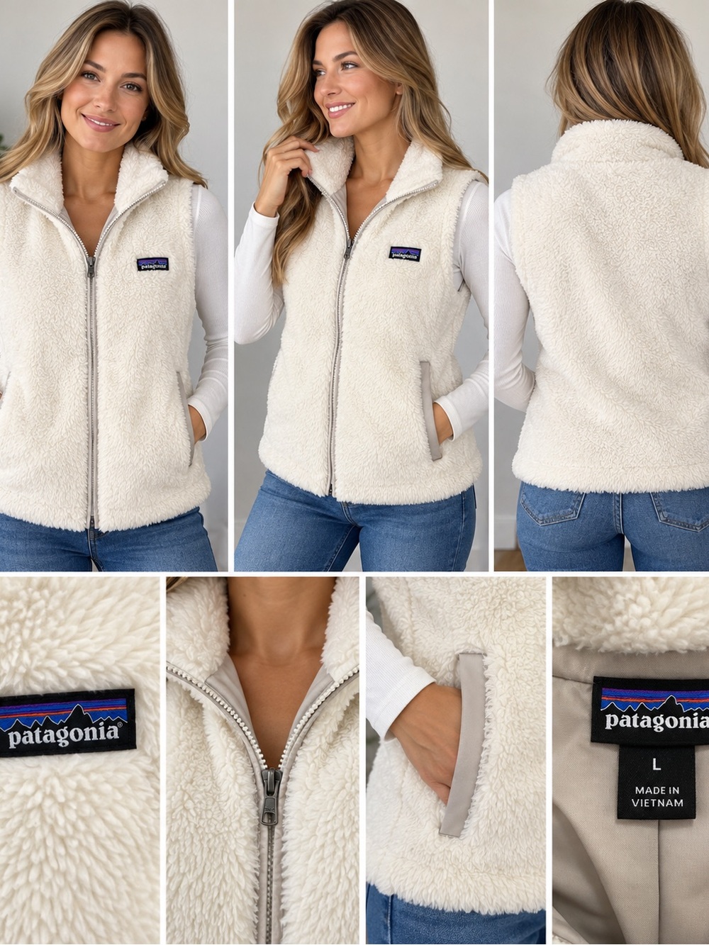 Patagonia Women's Cream Sherpa Fleece Vest